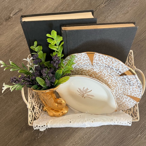 Vintage home decor bundle vignette 8 items - Picture 3 of 7